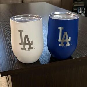 Dodgers wine glasses- insulated
